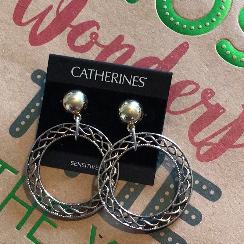 Nwt Gold And Silver Hoop Earrings